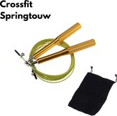 Springtouw volwassenen|Springtouw|Speed Rope|Speed rope|Crossfit|Touwtje springen|Verstelbaar|Kogellager|GOLD