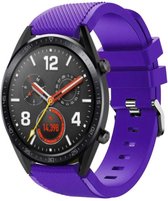 Siliconen Smartwatch bandje - Geschikt voor  Huawei Watch GT siliconen bandje - paars - 42mm - Horlogeband / Polsband / Armband