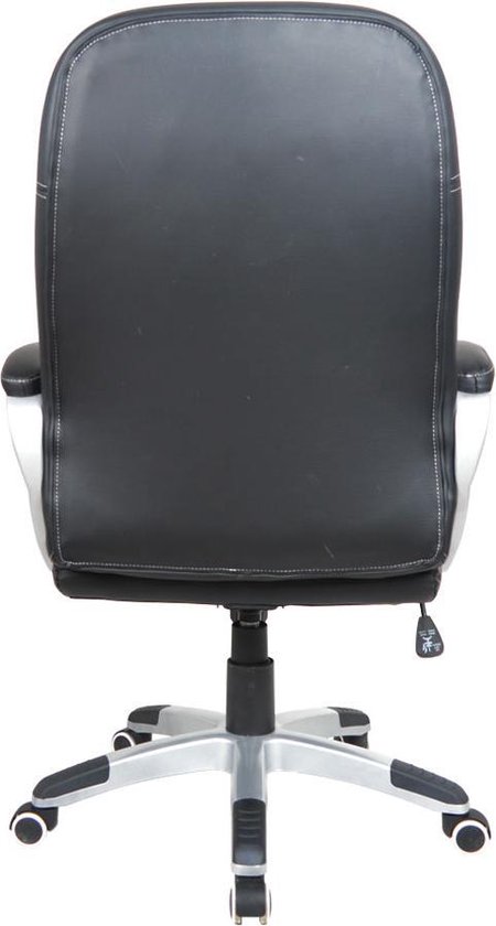 Bureaustoel - directiestoel design - ergonomisch verstelbaar - extra dikke vulling - zwart