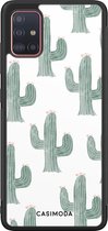 Samsung A71 hoesje - Cactus print | Samsung Galaxy A71 case | Hardcase backcover zwart