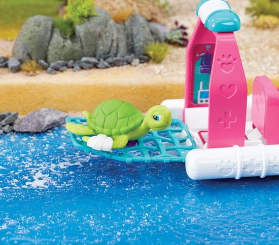 Vet Squad Reef Rescue – Emily & Boot, 7,6 Cm Bewegliche Tierarztfigur Mit Fahrzeug & Haustier