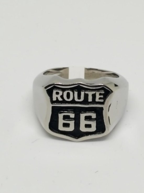 RH-Jewelry. Stalen heren ring. Route 66 maat 21