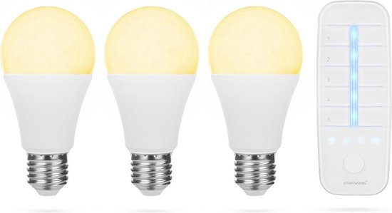 Smartwares Pro series 3 Slimme LED lampen - Met Afstandsbediening - Wit |  bol.com