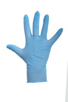 Gants jetables-gants en latex -poudre jetables - bleu - taille L - 100 pcs