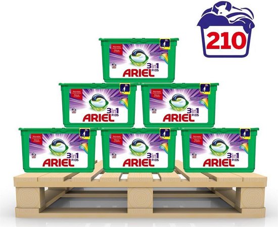 Ariel 3in1 PODS Colour & Style - 6 maanden box 210 Wasbeurten - Wasmiddel Capsules