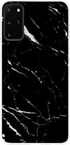 ADEL Siliconen Back Cover Softcase Hoesje Geschikt voor Samsung Galaxy S20 Plus - Marmer Zwart
