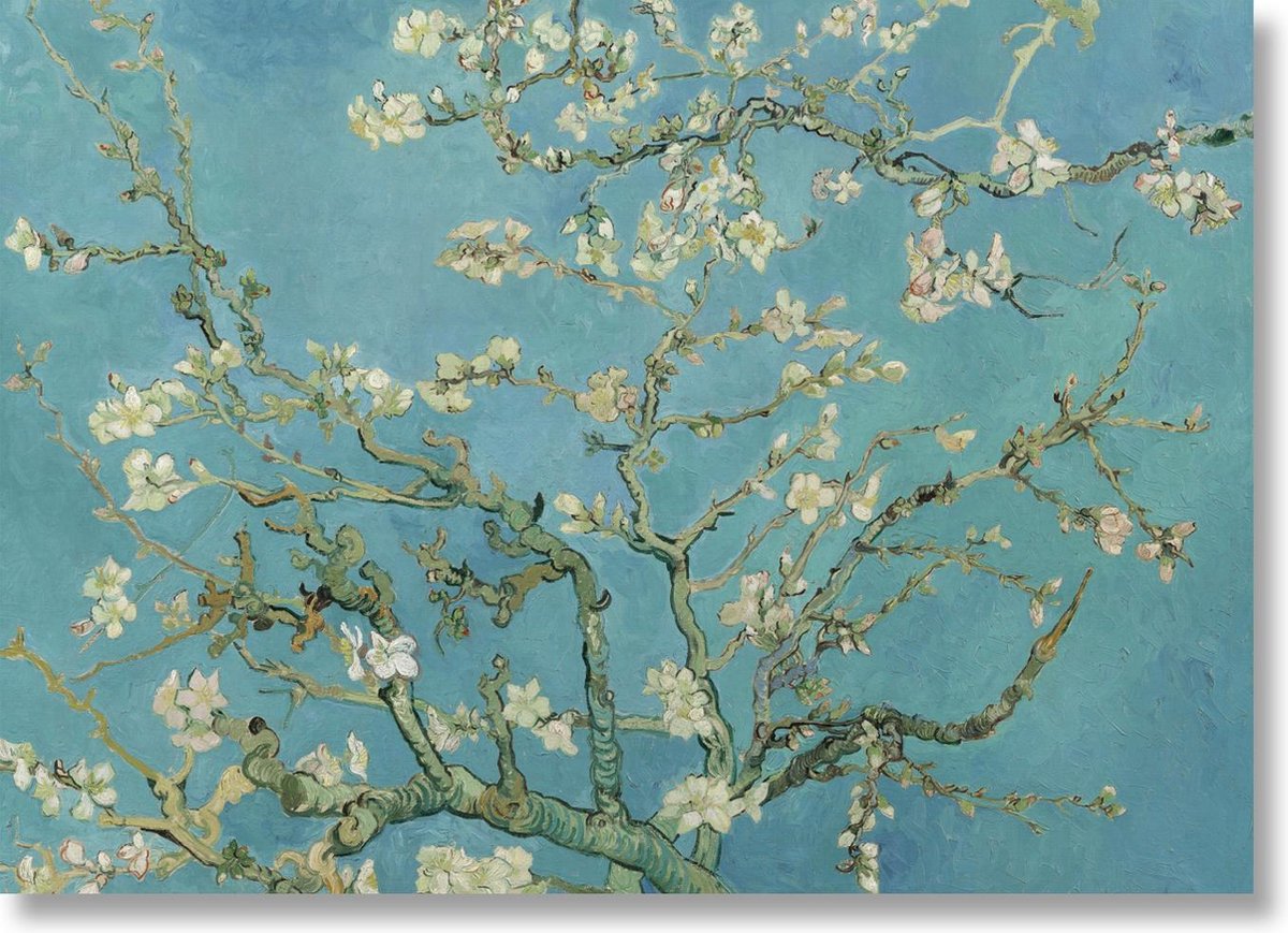 Lanzfeld (museumwebshop.com) Poster, 50x70 cm, Amandelbloesem, Vincent van Gogh turquoise