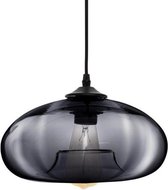 Glazen hanglamp - � 28 cm - Gerookt grijs