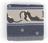 Theedoek Bunzlau Castle Cats 65x65cm, blauw - 6 pack