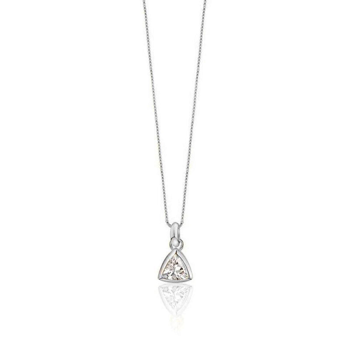 Petit Comité - Ketting Dames Geboortesteen Kristal April (Zilver) - Cadeau Dames