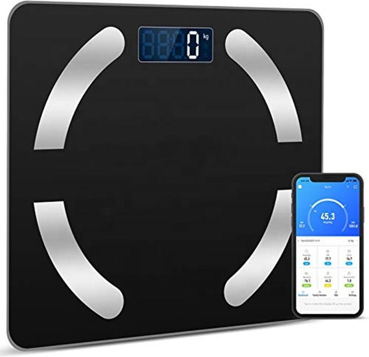 Slimme personenweegschaal - weegschaal met lichaamsanalyse, Bluetooth en NL  app - BMI... | bol.com