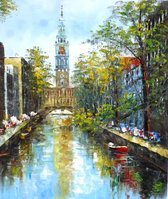 City scene Amsterdam, Southern Church 40x30CM/16x12INCH