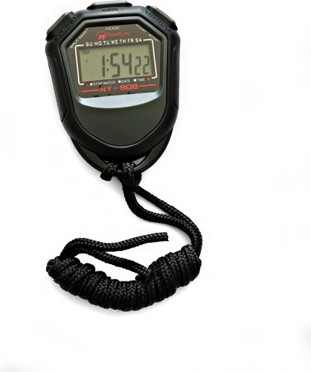 Stopwatch now4you Zwart