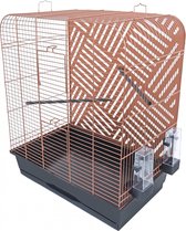 Inter-Zoo vogelkooi Doris industrieel koper/zwart Afm. 58 x 34 x 64,5 cm.