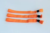 CombiCraft Blanco Textiel Polsbandjes Oranje - 100 stuks