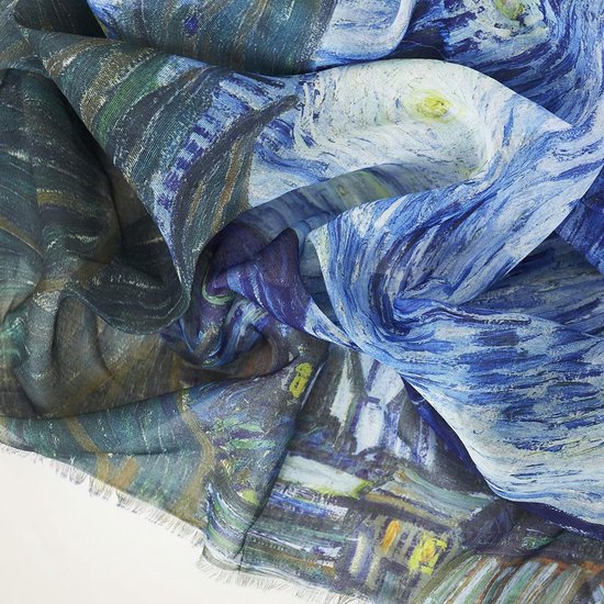 Accessoires Sjaals & omslagdoeken Sjaals & omslagdoeken Van Gogh's blauwe "Starry Night" Fine Art Schilderij Cadeau Sjaal Artistieke Deken Sjaal Winter Wrap voor Vrouwen Kerst Moederdag Cadeau 