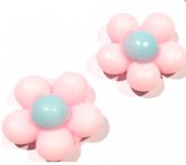 Oorbellen- Roze Bloem- Steker- Kinderen
