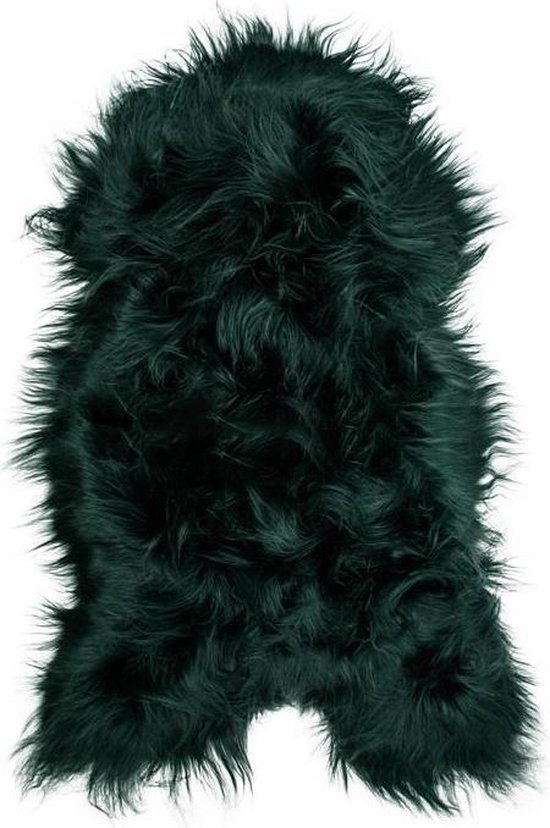 Schapenvacht - Schapenvacht echt - Schapenvacht vloerkleed IJsland - Donker groen - 100 x 60 cm
