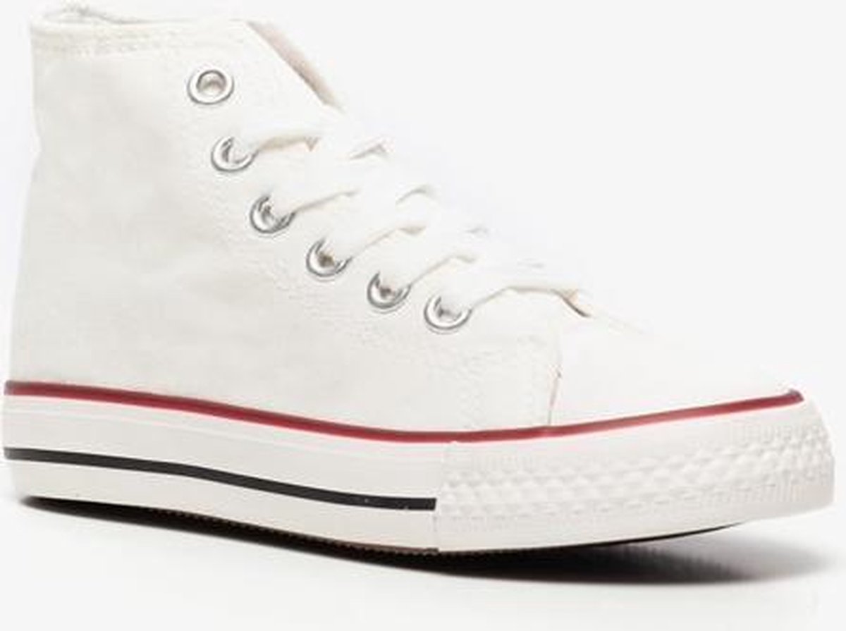 Canvas hoge kinder gympen - Wit - Maat 33 | bol.com