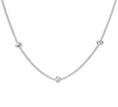Glams Ketting Knopen 4,5 mm 41 + 4 cm - Zilver