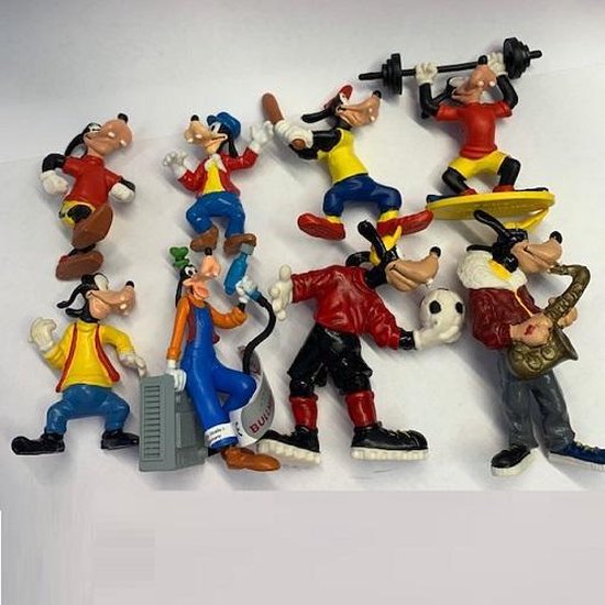 Verzamel set van 8 verschillende Goofy figuren - Disney - 6-9 cm - Bullyland  | bol.com