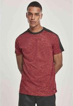 Urban Classics Heren Tshirt -L- Shoulder Panel Tech Rood