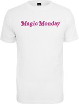 Urban Classics Dames Tshirt -S- Magic Monday Slogan Wit