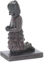 Decoratief Beeld - Beeldje Praying Girl Called To Pray - Resin - 316europe - Brons