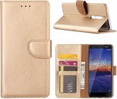 Nokia 3.1 - Bookcase Goud - portemonee hoesje