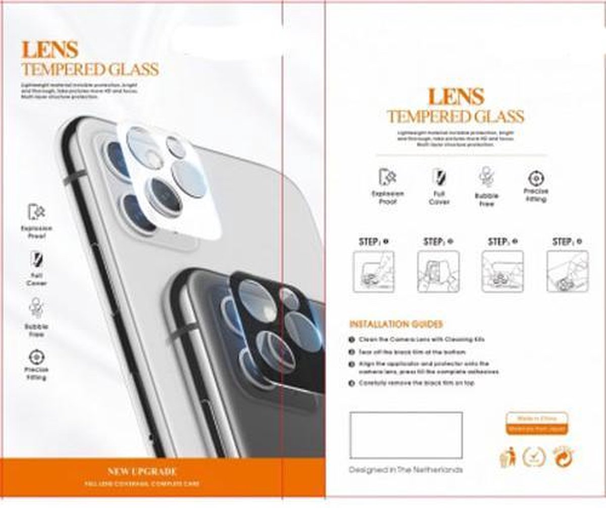 GSM-Basix Tempered Glass Camera Lens Protector voor Apple iPhone 11 Zwart