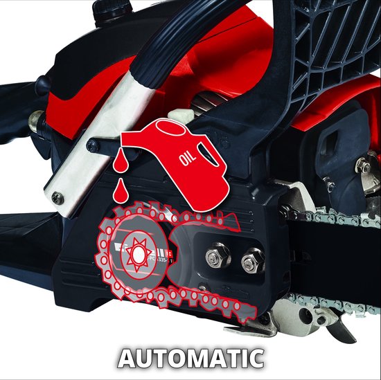 Einhell Benzine Kettingzaag GC-PC 1335/1 I - 37,2 cm³ - 1,3 kW - 2-takt - Zwaardlengte: 35 cm - Max. Zaaglengte: 34,5 cm - Kettingsnelheid: 21,9 m/s - Automatische kettingsmering van Einhell — afbeelding 3