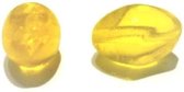 Ovaal twist donker geel 10x7 mm, 50 st