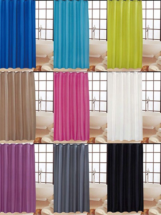 KAV Douchegordijn Polyester 180 x 180 cm Mozaïek Rood