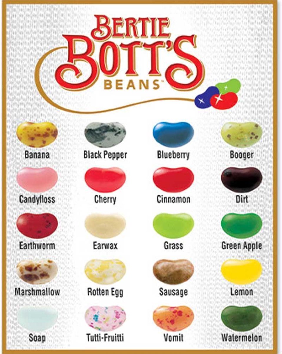 Jelly Belly Harry Potter Bertie Botts Every Flavour Beans - Snoep 54g | bol