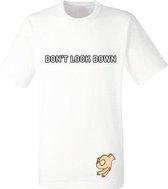 Don't look down zwart heren t-shirt | grappig | funny | carnaval | maat XXXL