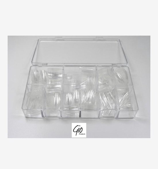 Nageltips Set - 500 Stuks Transparant Clear in Stevige Tipbox - Tips voor Acryl... | bol.com