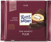 Chocolade Ritter Sport puur 100gr - 12 stuks
