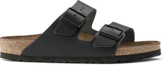 Birkenstock Arizona Slippers Zwart leer 