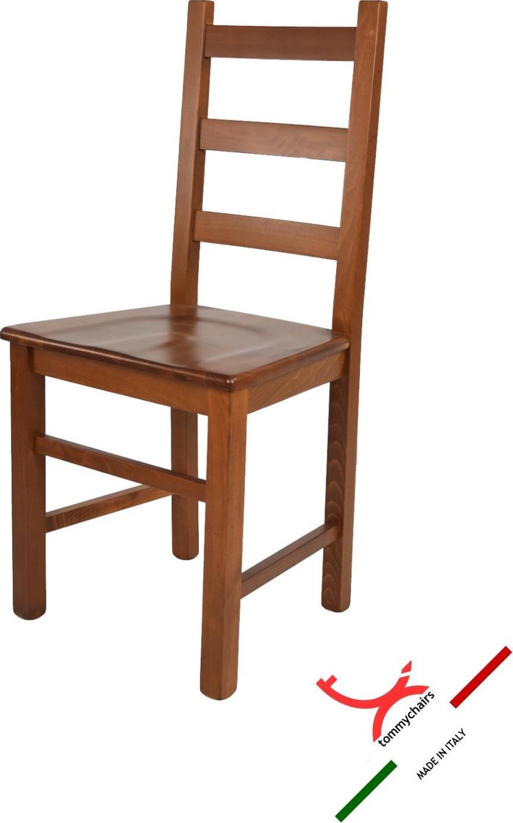 Tommychairs Rustica - Eetkamerstoel - 1 Stuk - Licht Walnoot - Hout