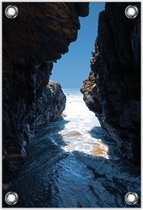 Tuinposter –Rotsen aan de Zee– 40x60cm Foto op Tuinposter (wanddecoratie voor buiten en binnen)