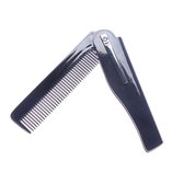 Peigne pliable - Peigne pliant avec pince pratique - Peigne à cheveux - Peigne à barbe - Peigne pliant - Peigne de poche - Noir