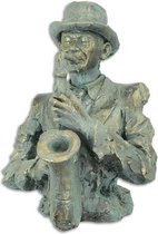 MadDeco - Beeldje - buste - saxofonist - Jazz - band - saxofoon - 65 cm hoog