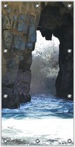 Tuinposter –Rotsen in de Zee– 100x200cm Foto op Tuinposter (wanddecoratie voor buiten en binnen)