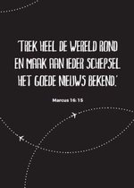 Poster A4 - Trek heel de wereld rond