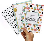 THNX - Pakket Muziek kaarten Verjaardag - Verjaardagskaart - Muziekkaart - Muziekwenskaarten
