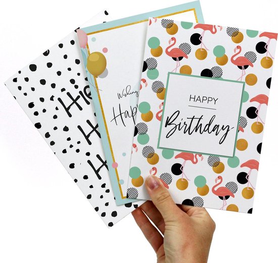 LocoMix - Pakket Muziek kaarten Verjaardag - Verjaardagskaart - Muziekkaart |