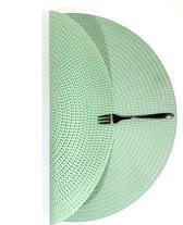 Lucy’s Living Luxe Placemat leatherlook MINT groen - Ø 40 cm - tafelaccessoires – koken - pvc