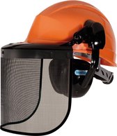 Delta Plus veiligheidshelm met draadvizier, gehoorbescherming - oranje - One size