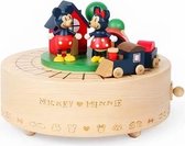 Disney Muziekdoos Mickey En Minnie Wooderful Life 14 Cm Hout