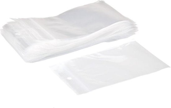 100x Gripzakjes/verpakkingszakjes 4 x 6 cm - Luchtdichte zakjes met gripsluiting/druksluiting - Plastic hersluitbare verpakking